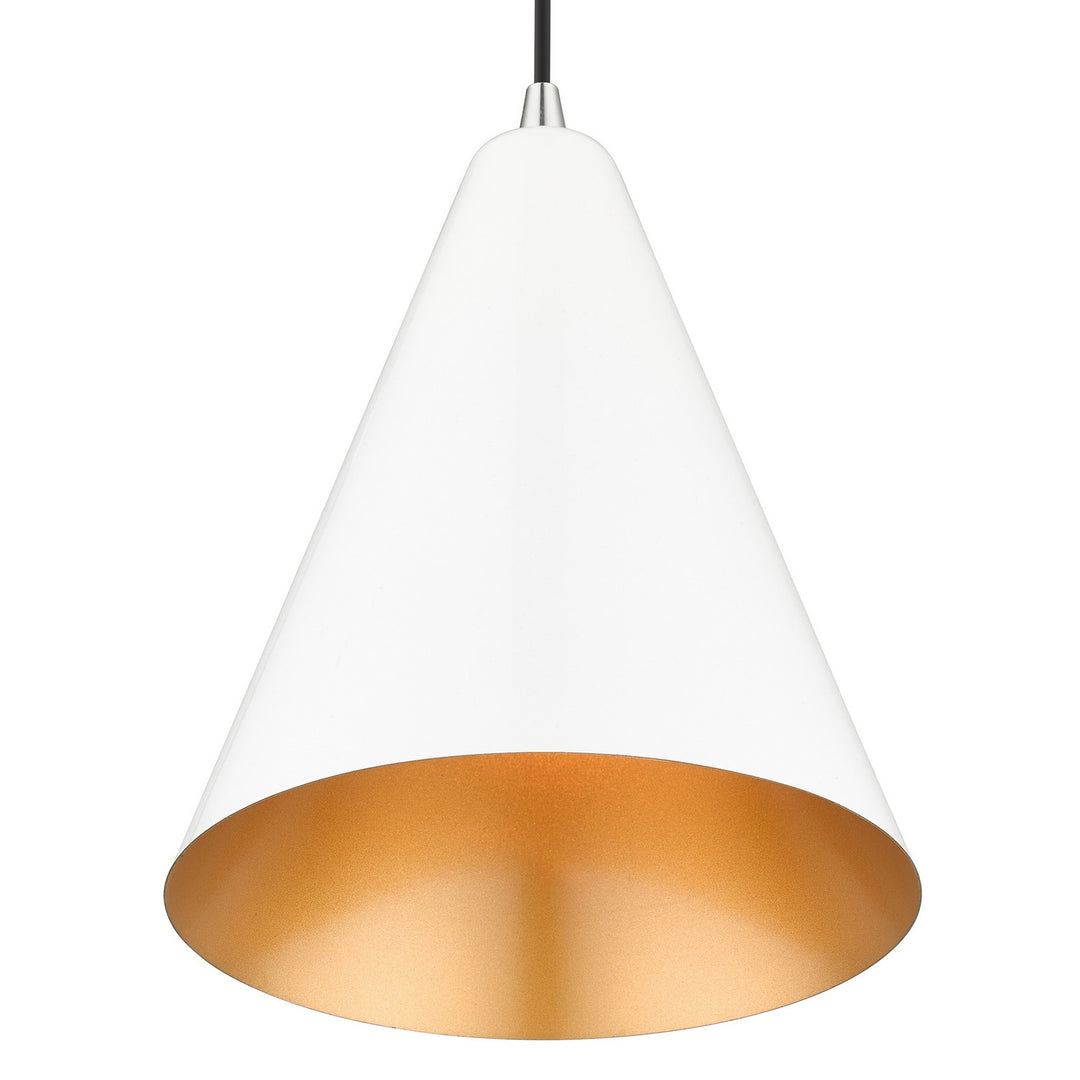 Livex Dulce 41492-69 Pendant Light - Shiny White with Polished Chrome