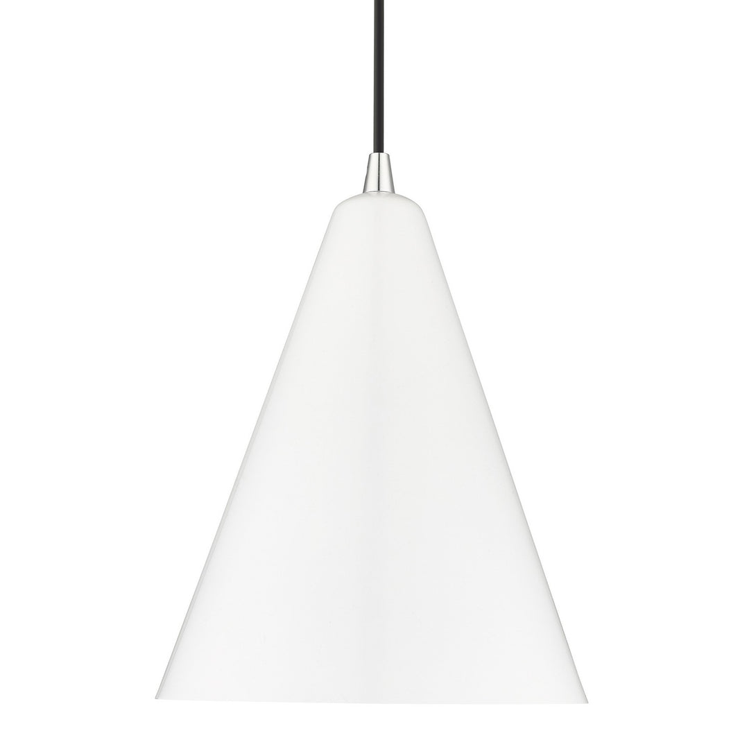 Livex Dulce 41492-69 Pendant Light - Shiny White with Polished Chrome