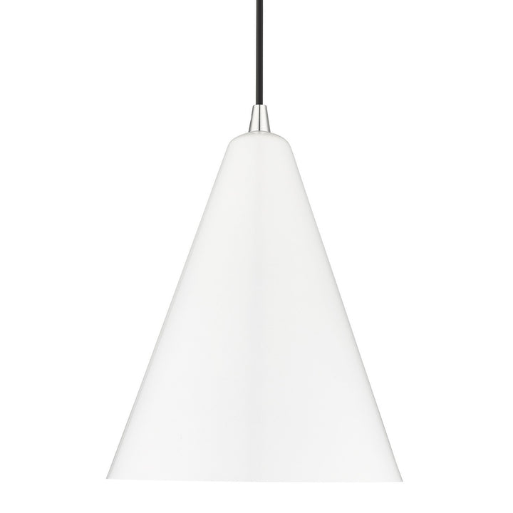 Livex Dulce 41492-69 Pendant Light - Shiny White with Polished Chrome