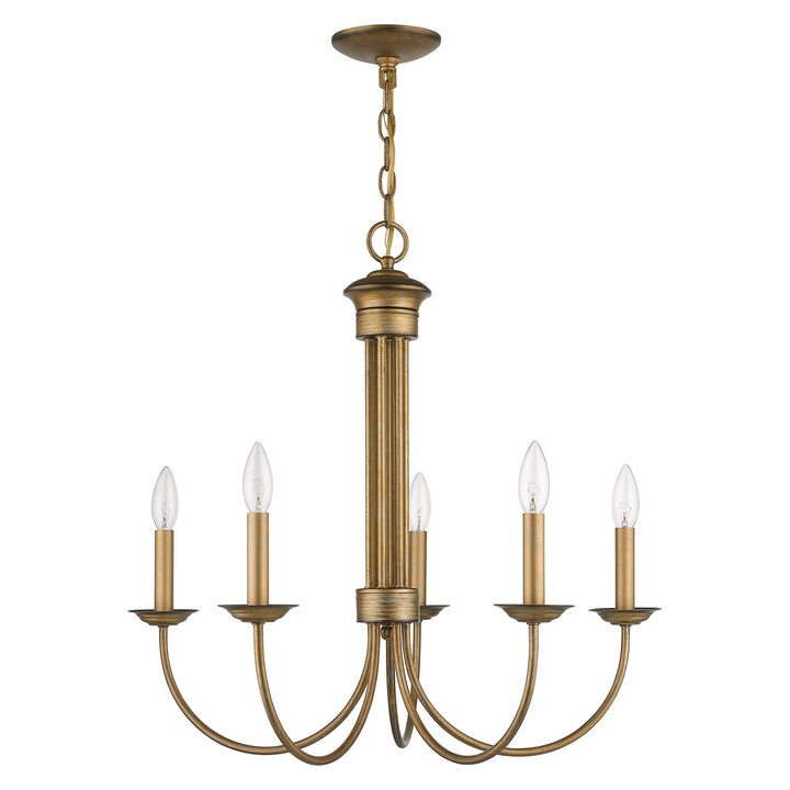 Livex Estate 42685-48 Chandelier Light - Antique Gold Leaf