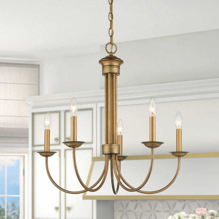 Livex Estate 42685-48 Chandelier Light - Antique Gold Leaf