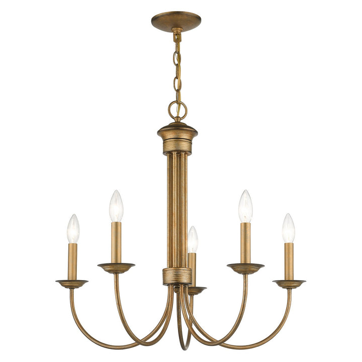 Livex Estate 42685-48 Chandelier Light - Antique Gold Leaf