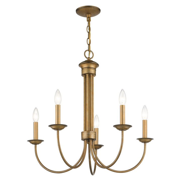 Livex Estate 42685-48 Chandelier Light - Antique Gold Leaf