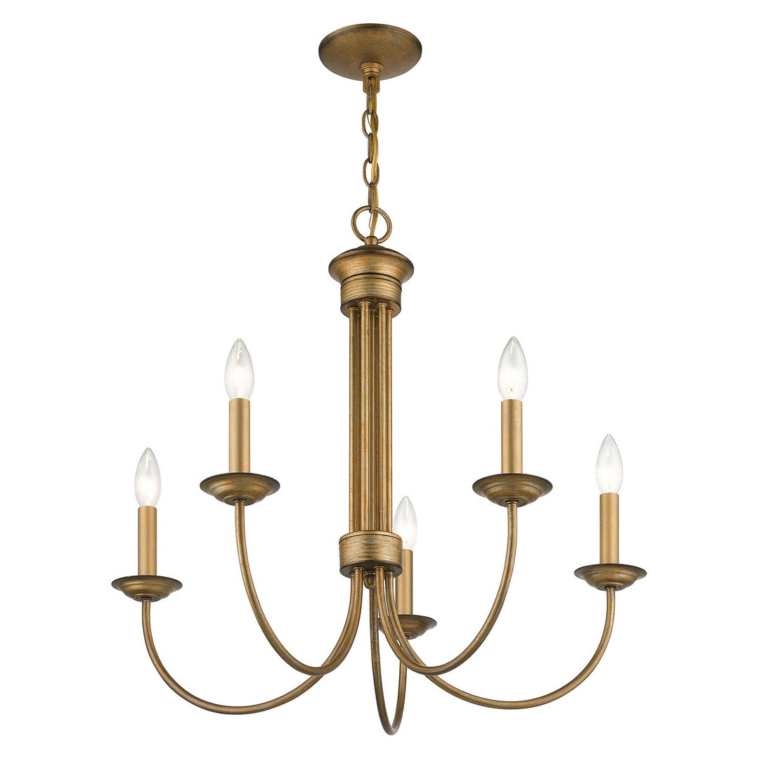 Livex Estate 42685-48 Chandelier Light - Antique Gold Leaf