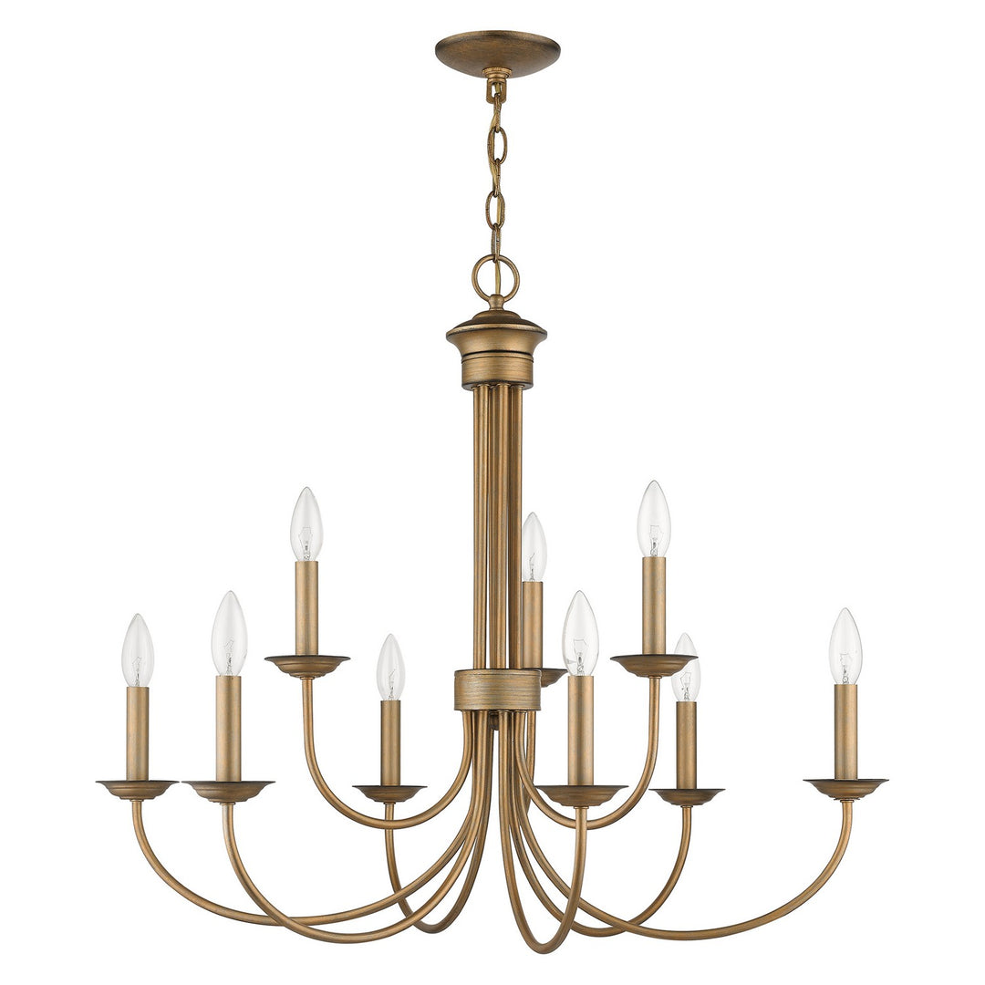 Livex Estate 42687-48 Chandelier Light - Antique Gold Leaf