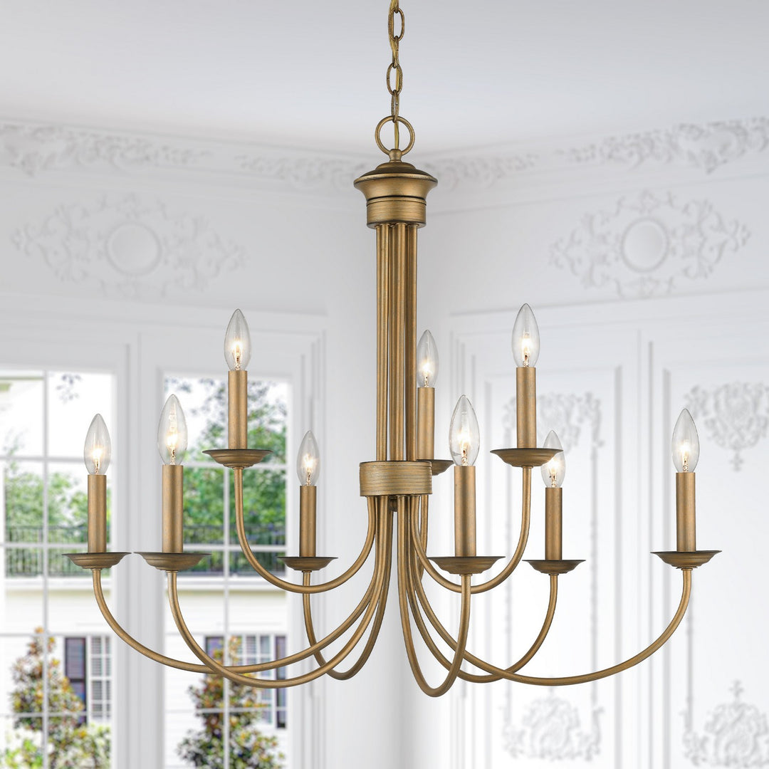 Livex Estate 42687-48 Chandelier Light - Antique Gold Leaf