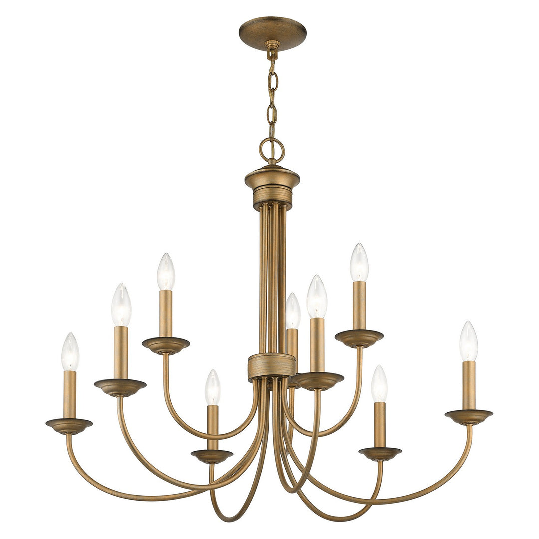 Livex Estate 42687-48 Chandelier Light - Antique Gold Leaf