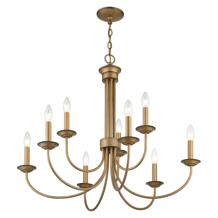 Livex Estate 42687-48 Chandelier Light - Antique Gold Leaf