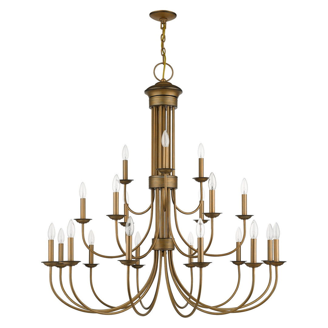 Livex Estate 42688-48 Chandelier Light - Antique Gold Leaf