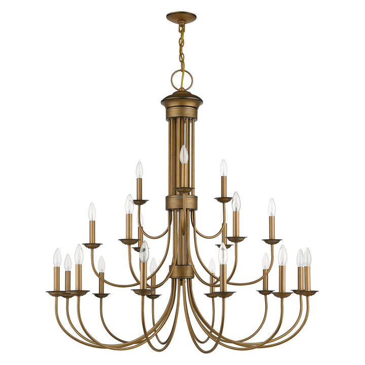 Livex Estate 42688-48 Chandelier Light - Antique Gold Leaf