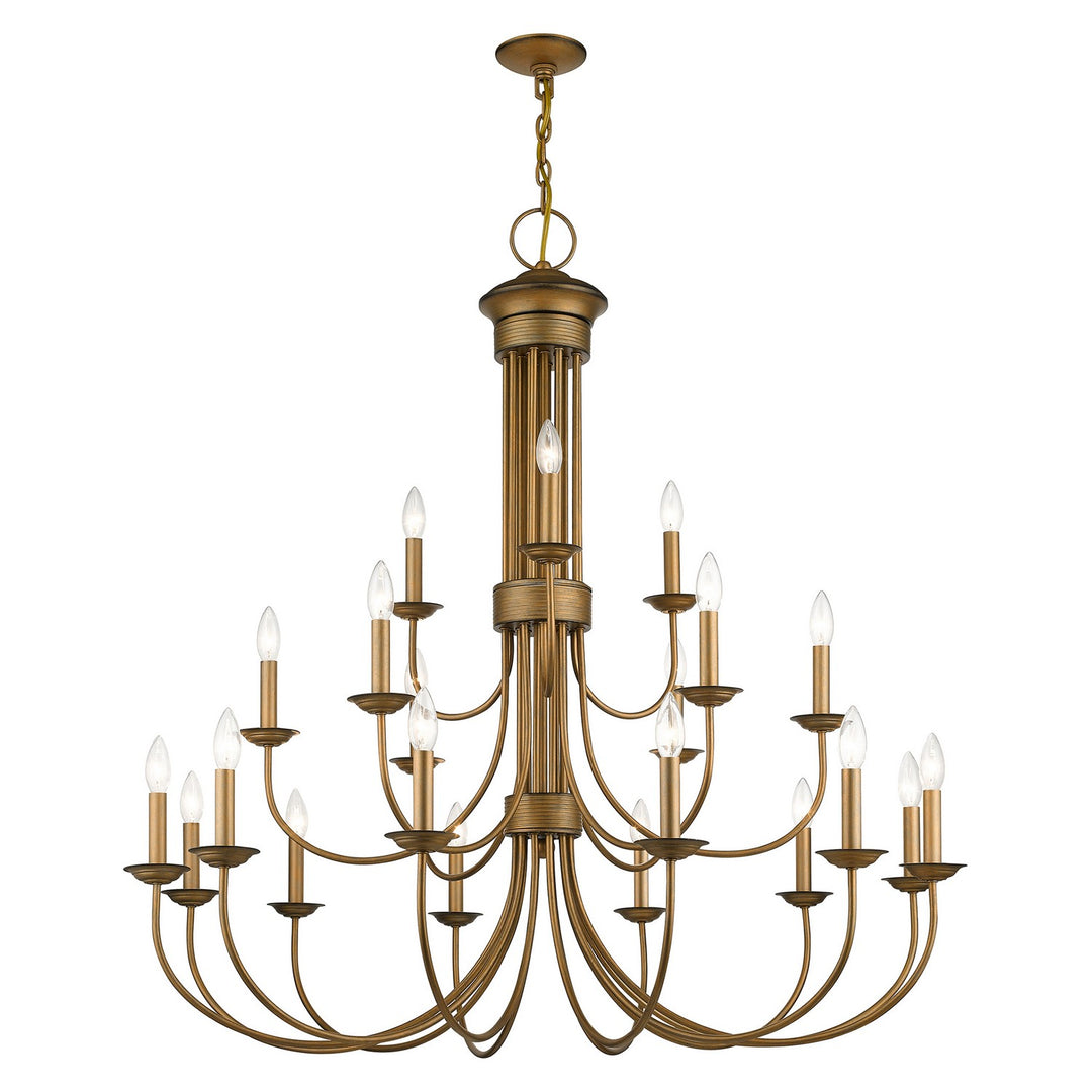 Livex Estate 42688-48 Chandelier Light - Antique Gold Leaf