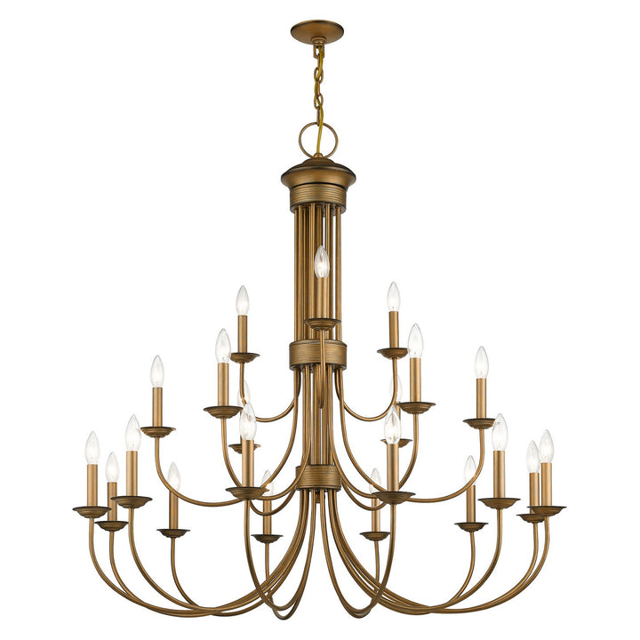 Livex Estate 42688-48 Chandelier Light - Antique Gold Leaf