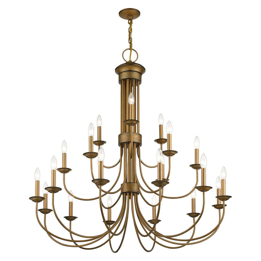 Livex Estate 42688-48 Chandelier Light - Antique Gold Leaf