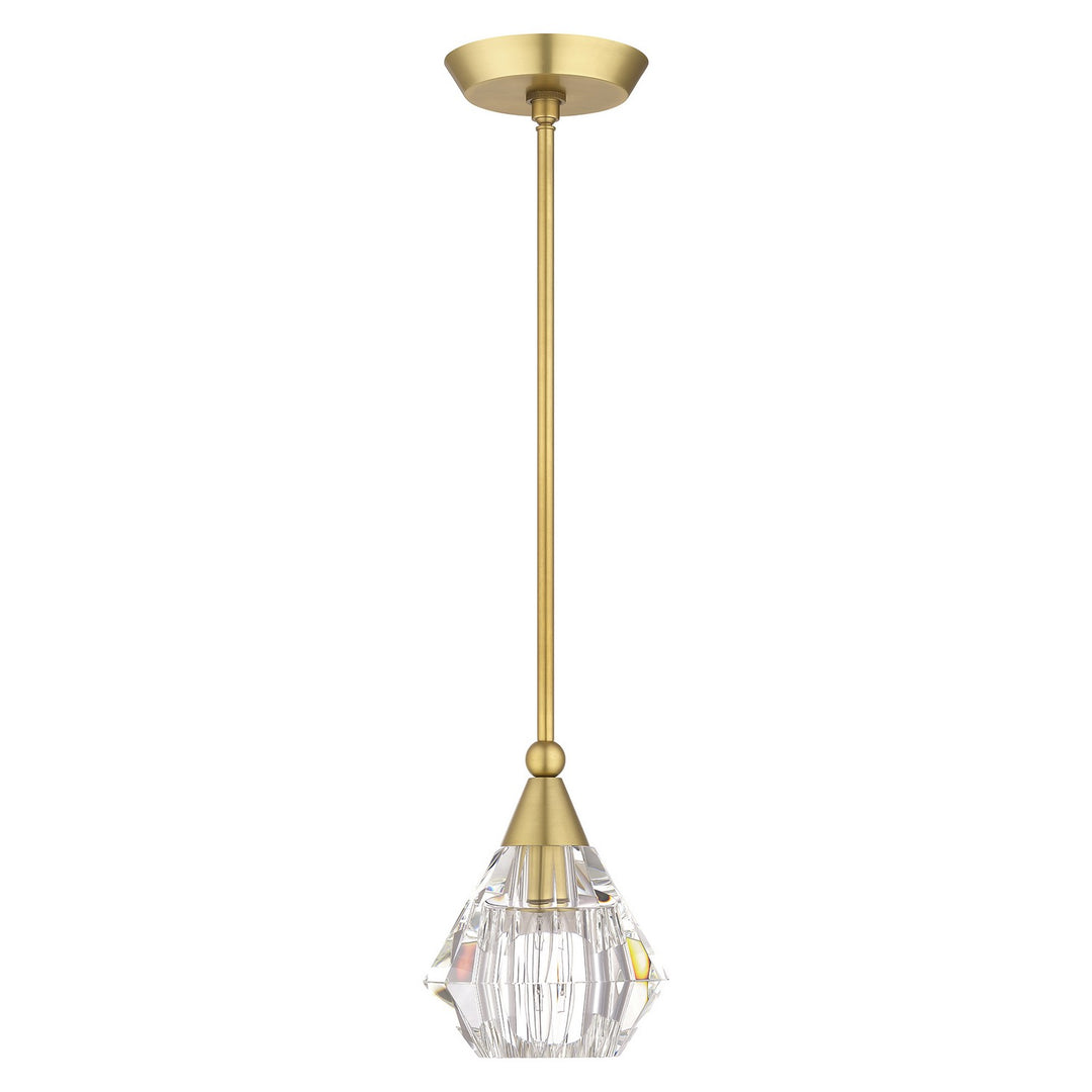 Livex Brussels 47071-08 Pendant Light - Natural Brass