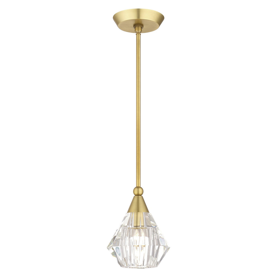 Livex Brussels 47071-08 Pendant Light - Natural Brass