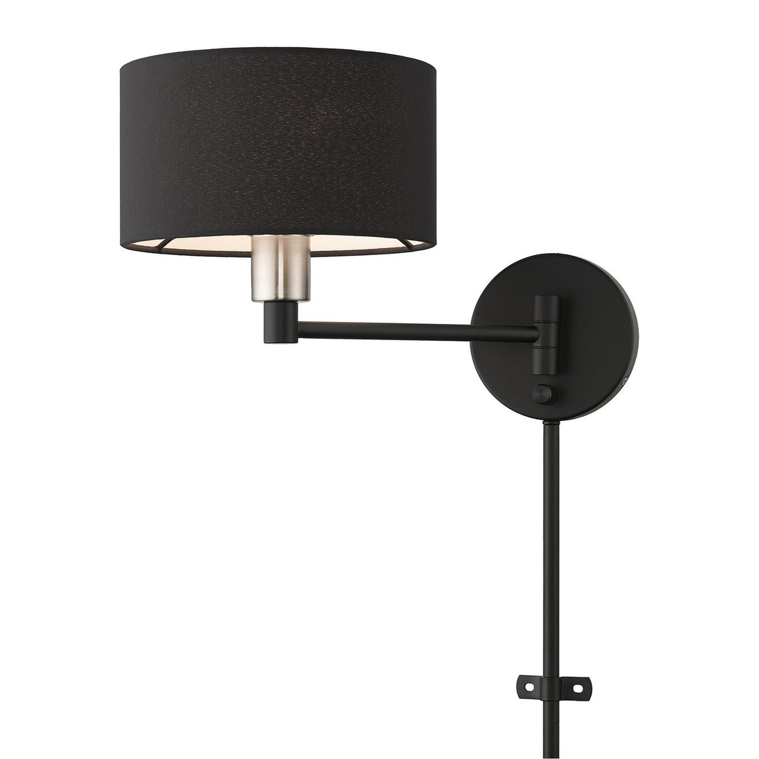 Livex Lighting 50270-04 Modern Bainbridge Lamp Black With Brushed Nickel