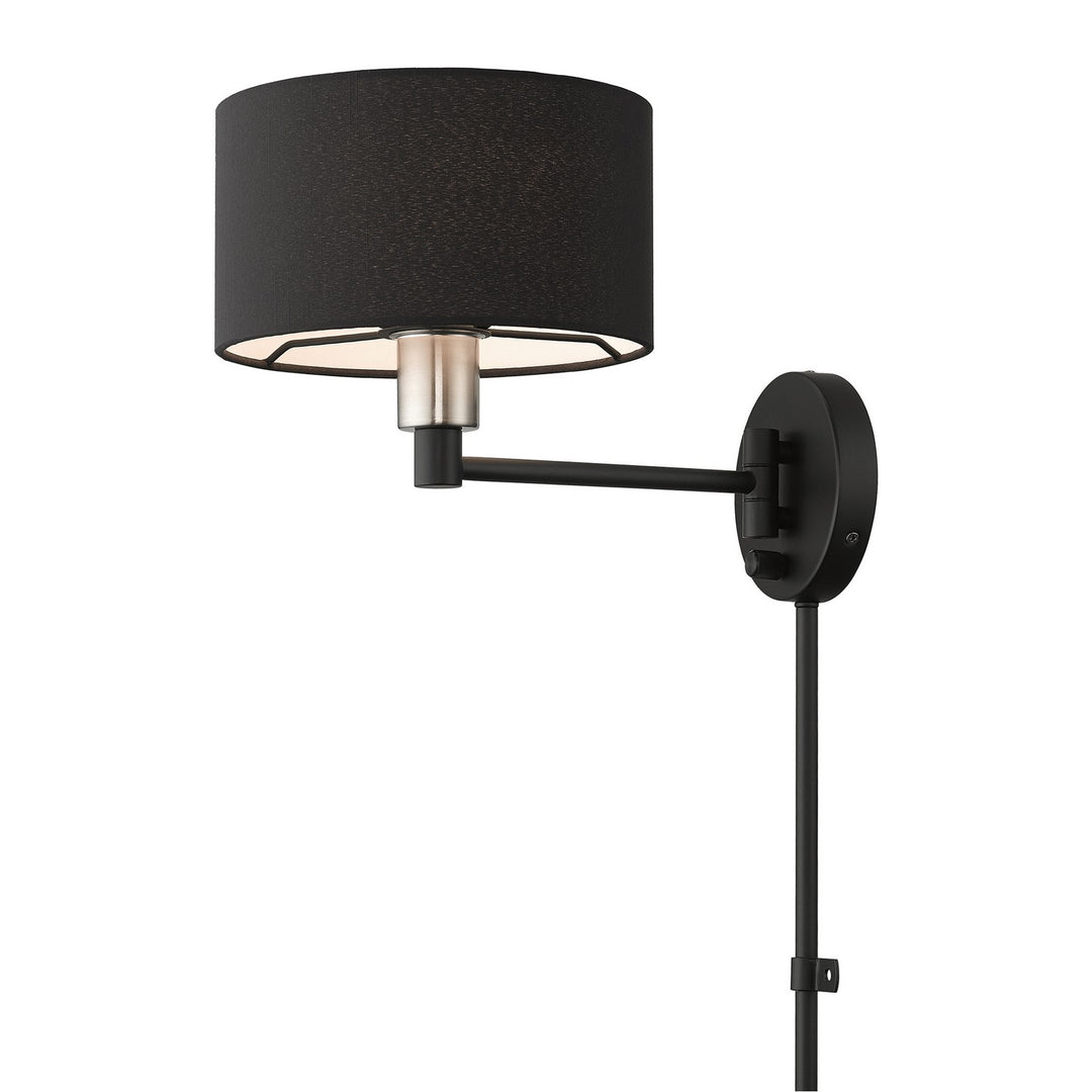 Livex Lighting 50270-04 Modern Bainbridge Lamp Black With Brushed Nickel