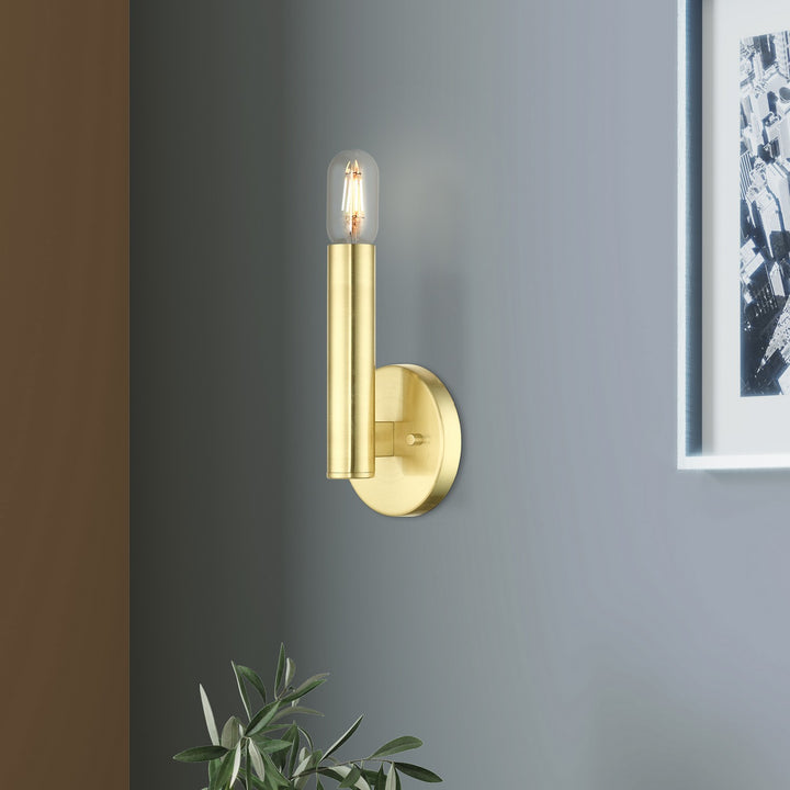 Livex Copenhagen 51131-12 Wall Sconce Light - Satin Brass