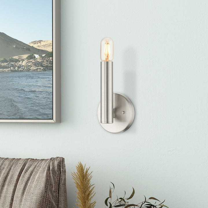 Livex Copenhagen 51131-91 Wall Sconce Light - Brushed Nickel