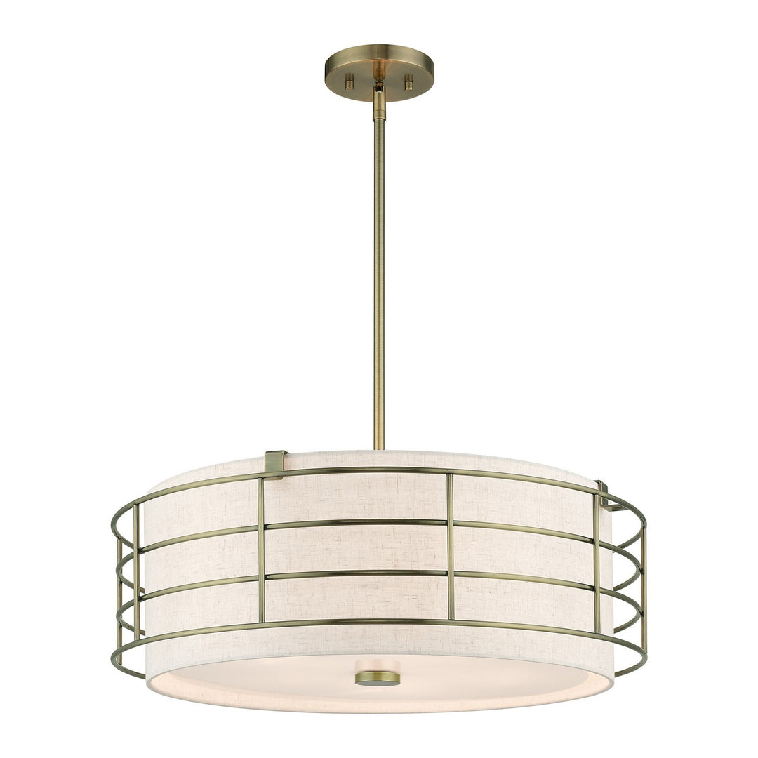 Livex Blanchard 55115-01 Pendant Light - Antique Brass