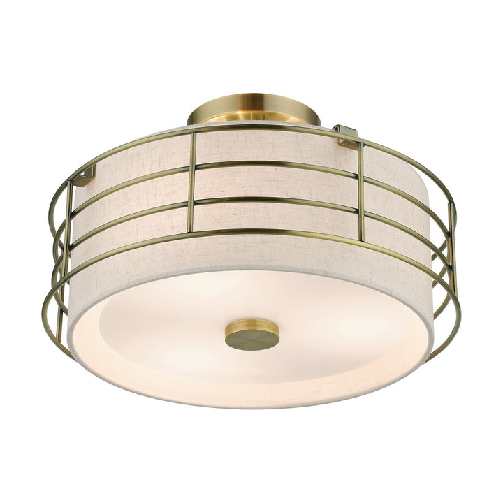 Livex Blanchard 55118-01 Ceiling Light - Antique Brass