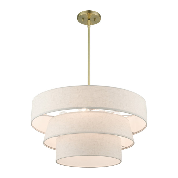 Livex Chandler 56724-01 Pendant Light - Antique Brass