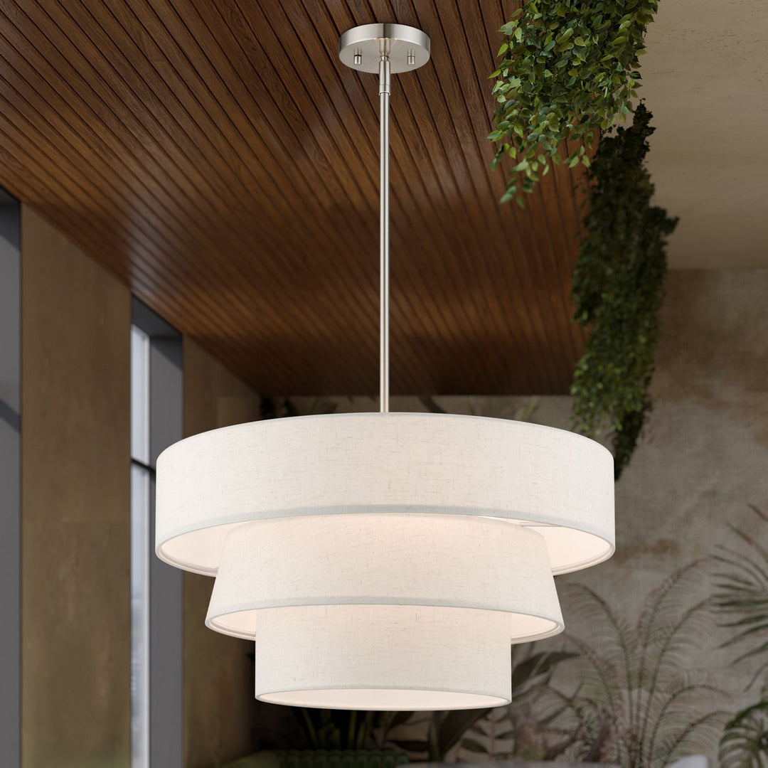 Livex Chandler 56724-91 Pendant Light - Brushed Nickel