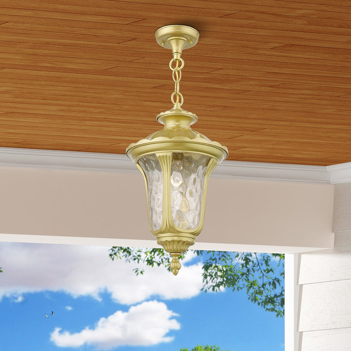 Livex Lighting 7854-33  Oxford Outdoor Soft Gold