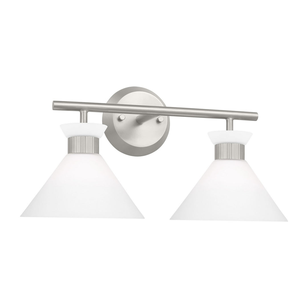 Visual Comfort Studio Belcarra DJV1012BS Bath Vanity Light 18 in. wide - Brushed Steel