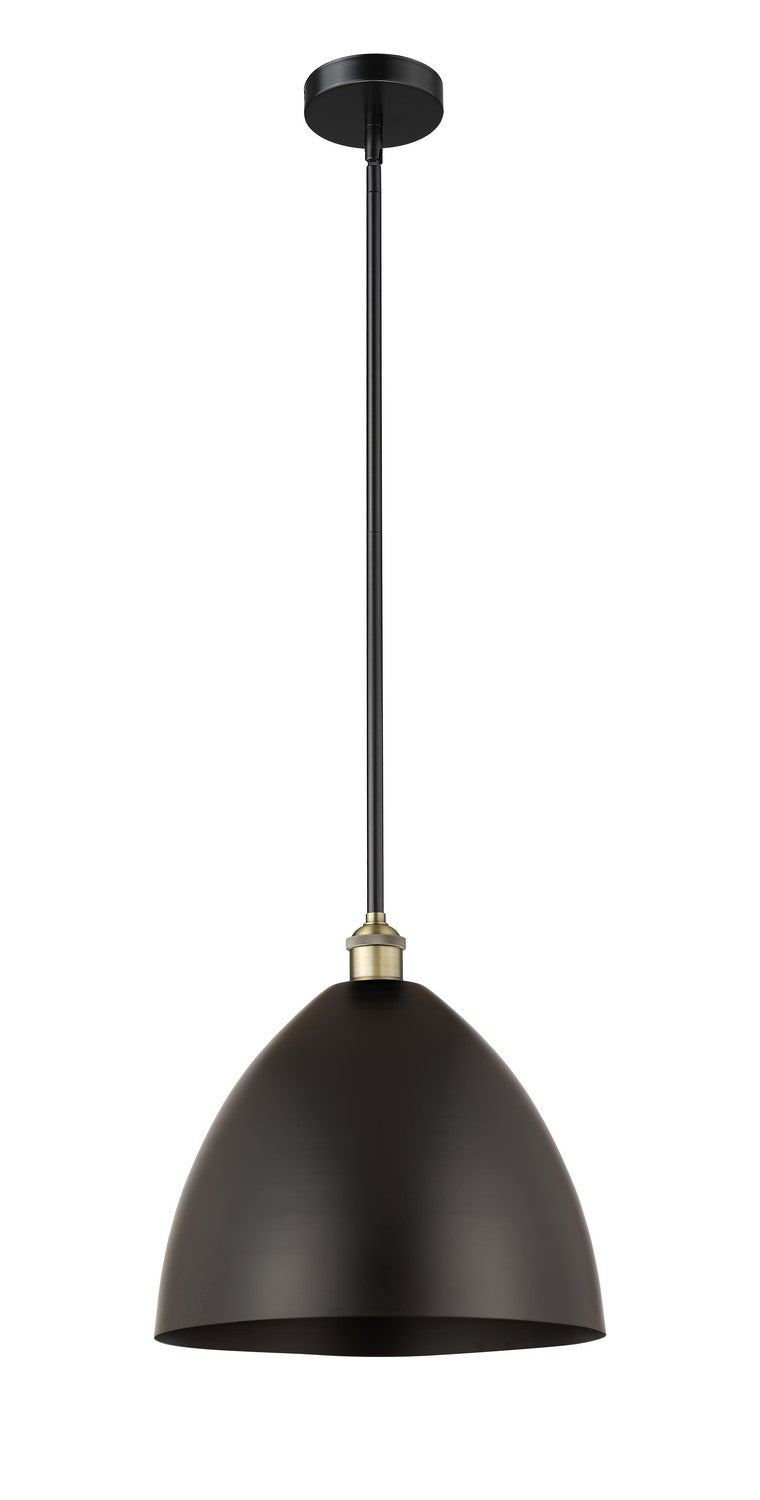 Innovations Edison 616-1S-BAB-MBD-16-BK Pendant Light - Black Antique Brass