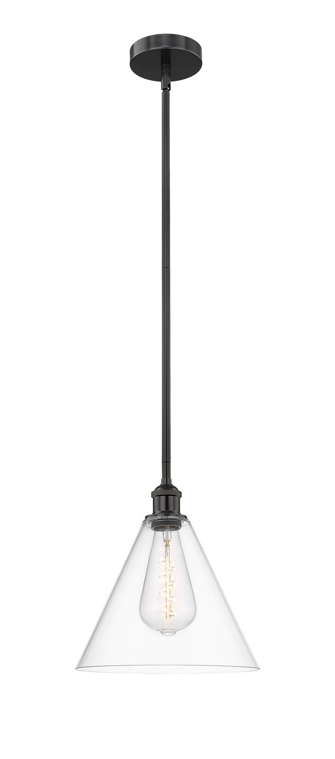 Innovations Edison 616-1S-BK-GBC-122 Pendant Light - Matte Black