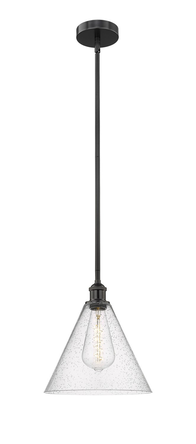 Innovations Edison 616-1S-BK-GBC-124 Pendant Light - Matte Black