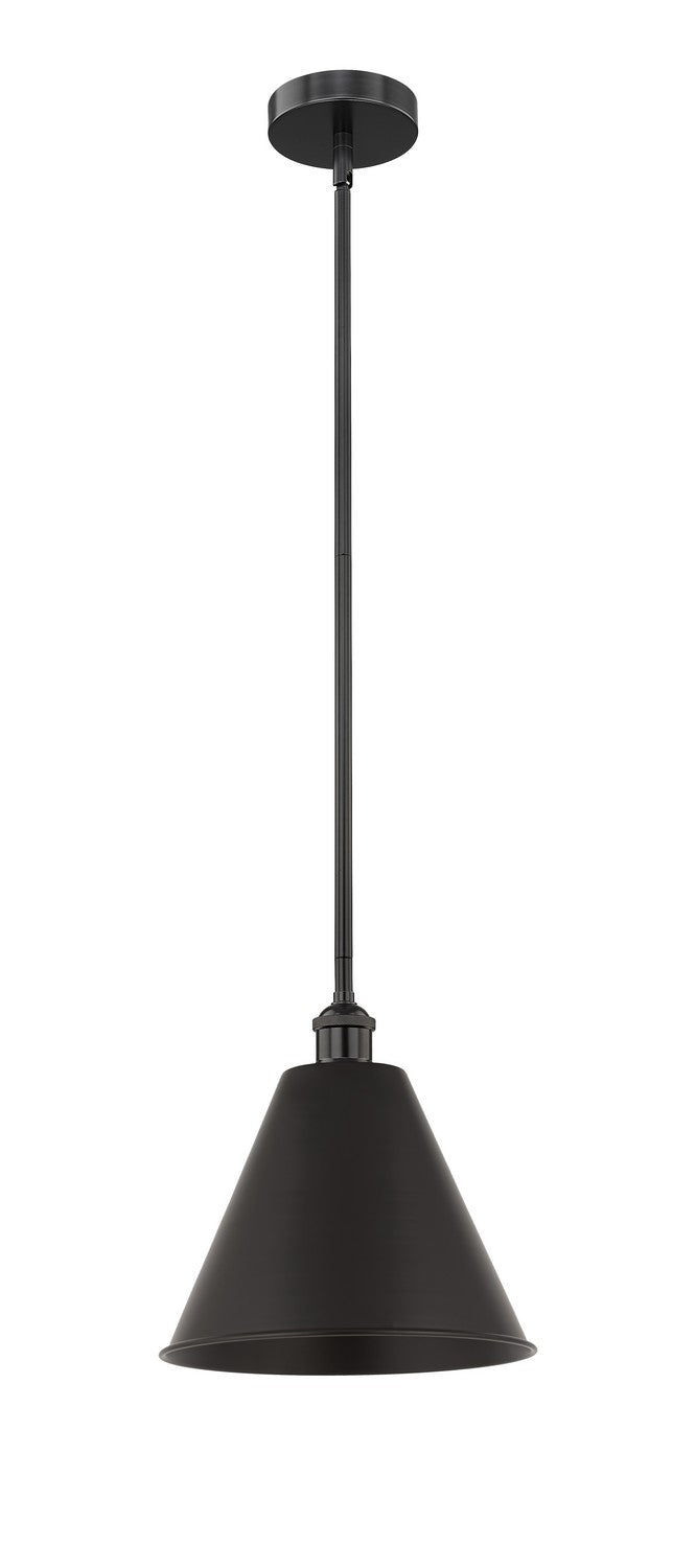 Innovations Edison 616-1S-BK-MBC-12-BK Pendant Light - Matte Black