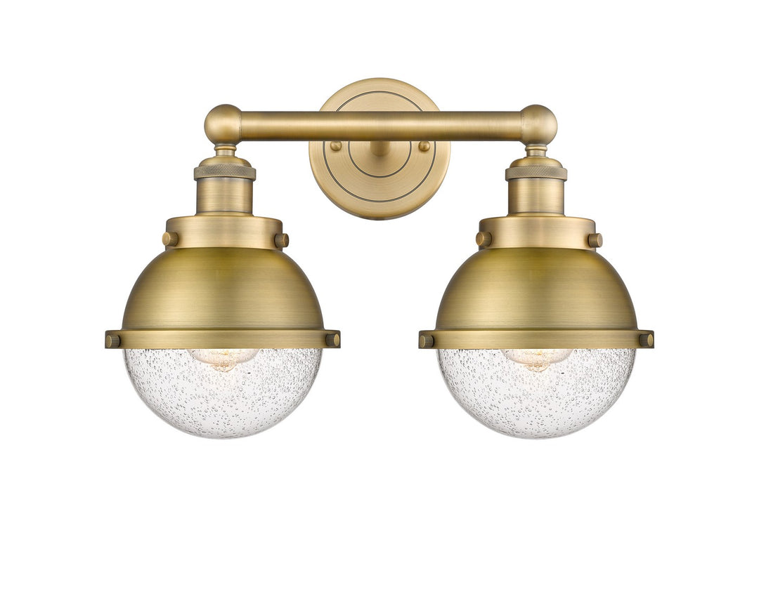 Innovations Franklin Restoration 616-2W-BB-HFS-64-BB Bath Vanity Light 17 in. wide - Brushed Brass