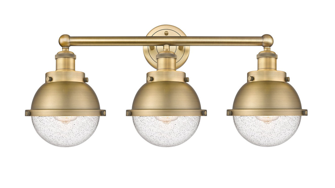 Innovations Franklin Restoration 616-3W-BB-HFS-64-BB Bath Vanity Light 26 in. wide - Brushed Brass