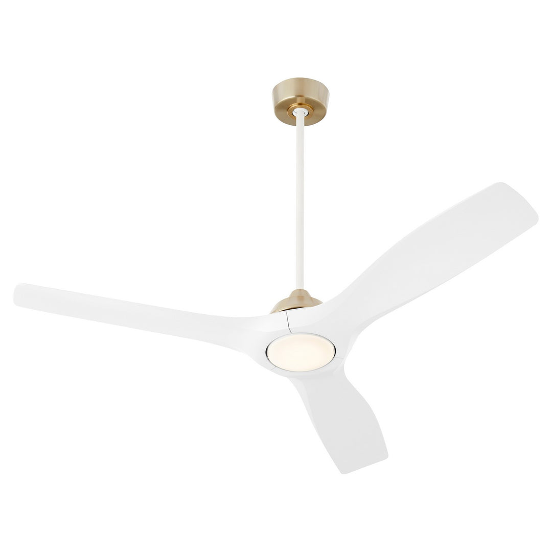 Oxygen 3-118-640 Avalon 52 in. Ceiling Fan Aged Brass W/ White Blades