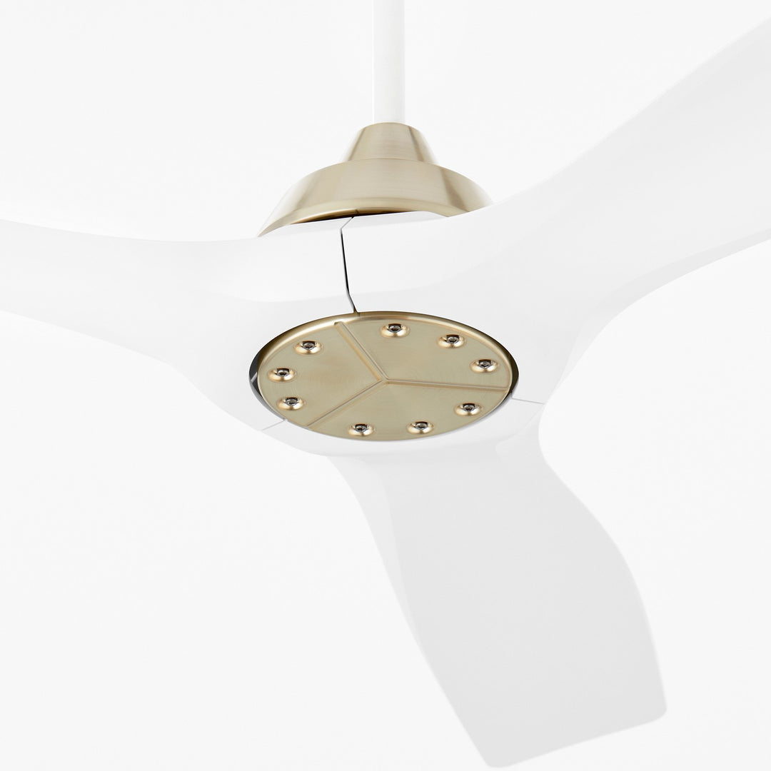 Oxygen 3-118-640 Avalon 52 in. Ceiling Fan Aged Brass W/ White Blades