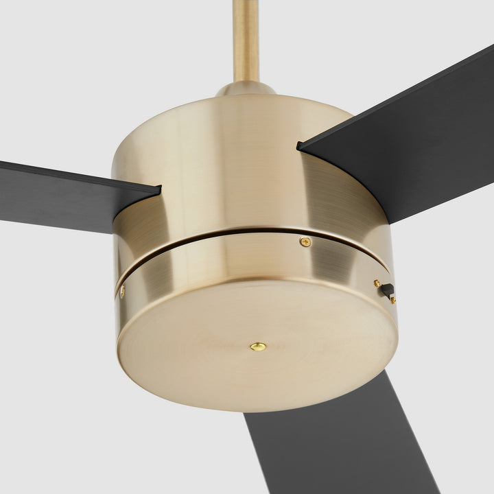 Oxygen Allegro 3-119-40 Modern Ceiling Fan 52 Inch - Aged Brass, Matte Black / Walnut Blades