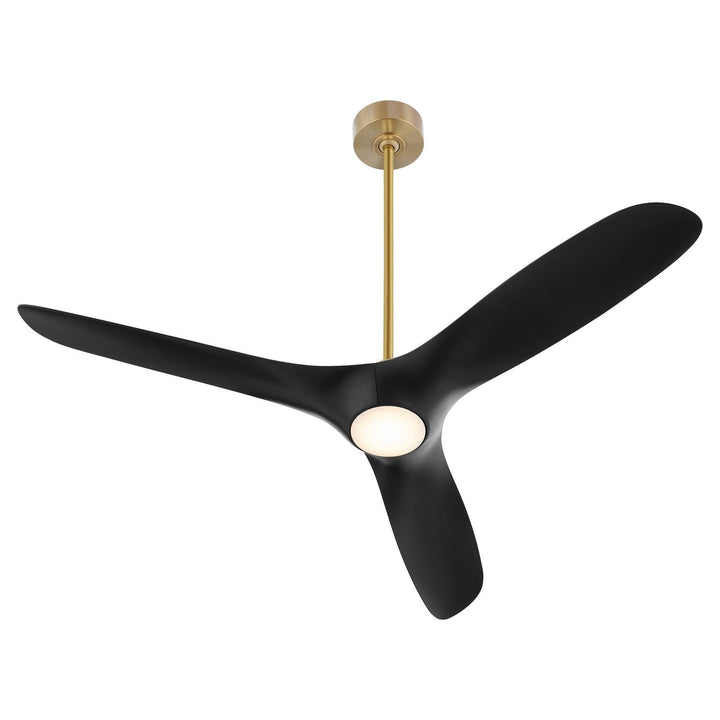 Oxygen 3-122-1540 Province 56 in. Ceiling Fan Aged Brass W/ Black Blades