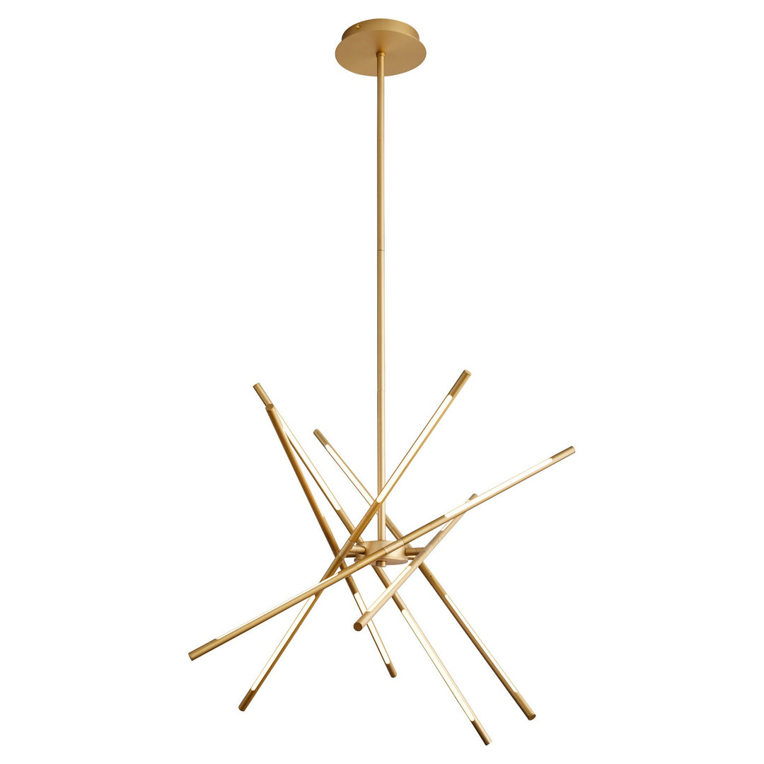 Oxygen Palillos 3-803-40 Pendant Light - Aged Brass