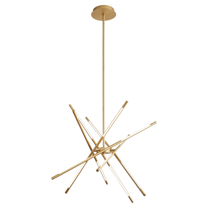 Oxygen Palillos 3-803-40 Pendant Light - Aged Brass