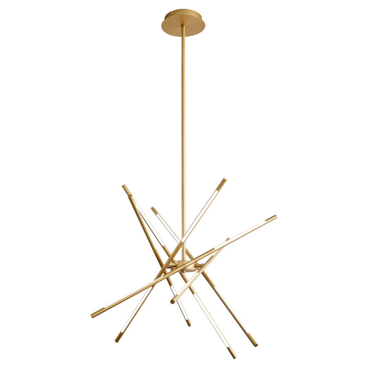 Oxygen Palillos 3-803-40 Pendant Light - Aged Brass