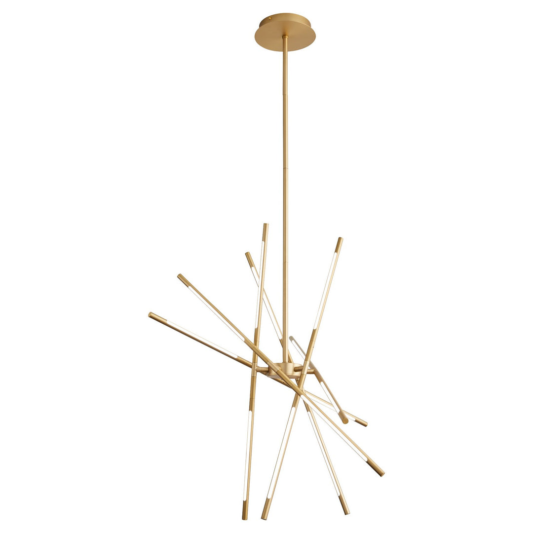 Oxygen Palillos 3-803-40 Pendant Light - Aged Brass