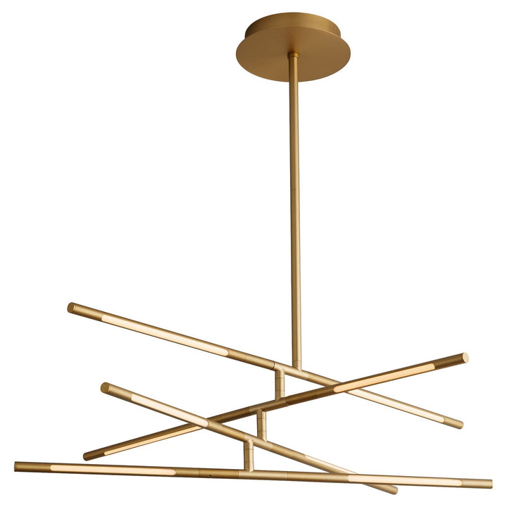Oxygen Palillos 3-804-40 Pendant Light - Aged Brass