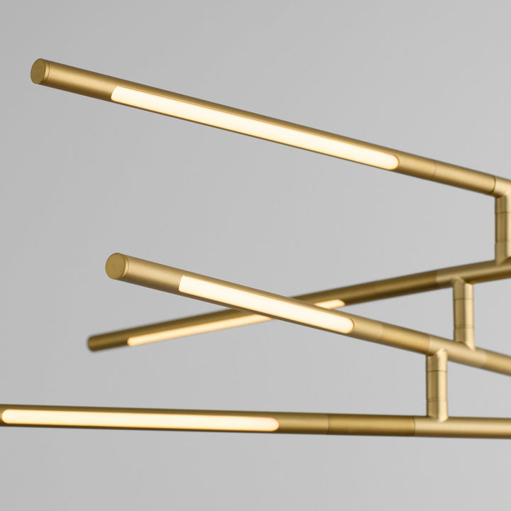 Oxygen Palillos 3-804-40 Pendant Light - Aged Brass