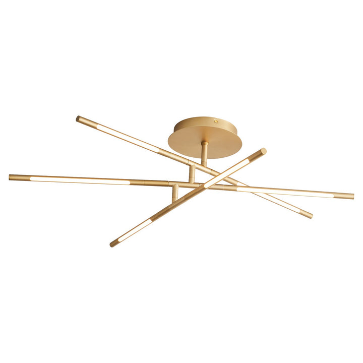 Oxygen Palillos 3-805-40 Ceiling Light - Aged Brass
