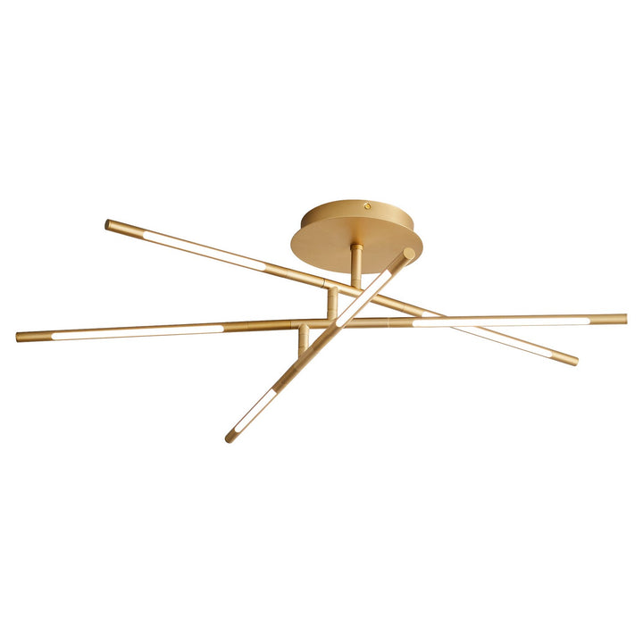 Oxygen Palillos 3-805-40 Ceiling Light - Aged Brass