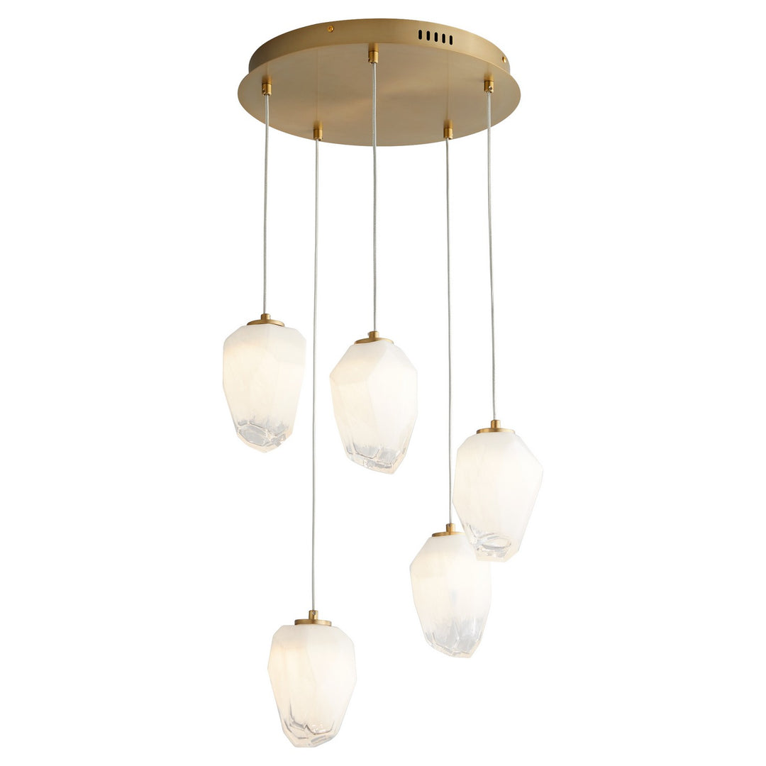 Oxygen Vivo 3-810-40 Chandelier Light - Aged Brass