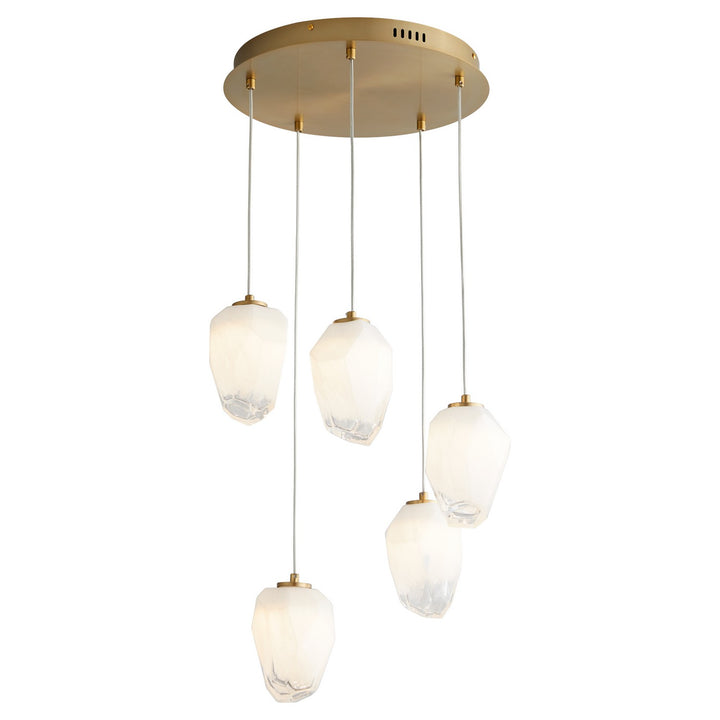 Oxygen Vivo 3-810-40 Chandelier Light - Aged Brass