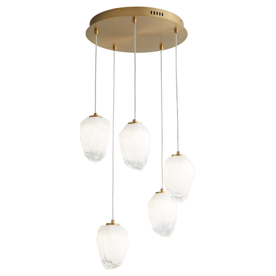 Oxygen Vivo 3-810-40 Chandelier Light - Aged Brass